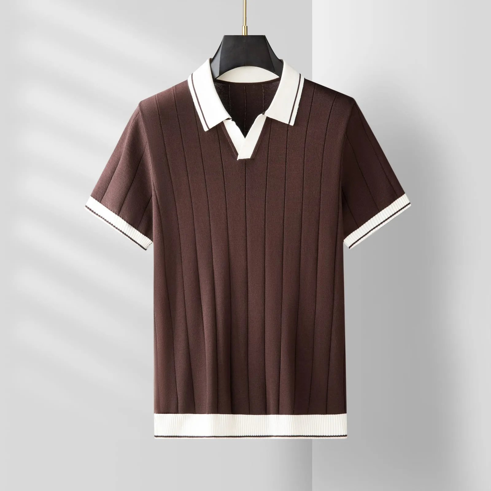 Chamonix Knit Tee — Coffee (view 1)