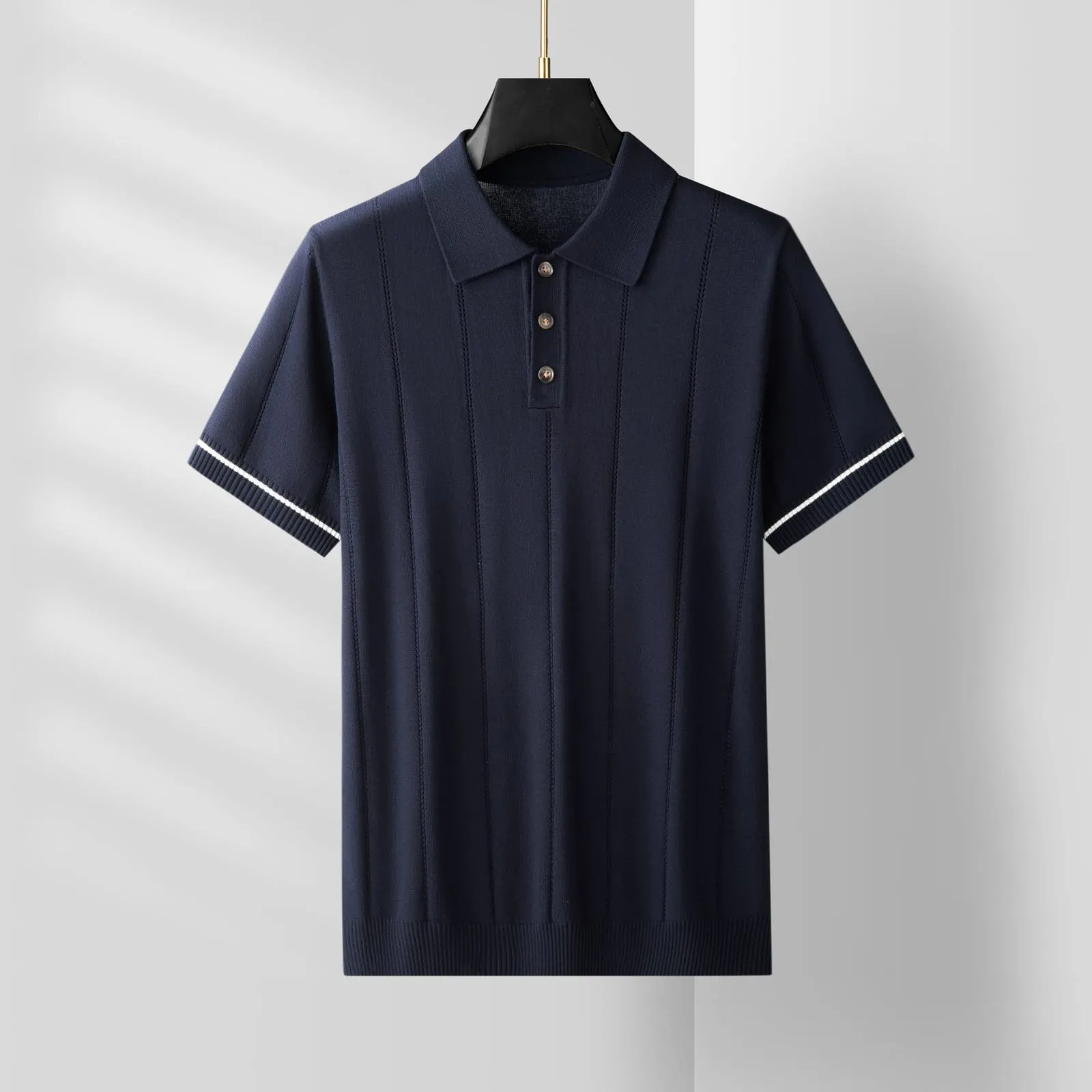 Dolomiti Knit Tee — Dark Navy (view 1)