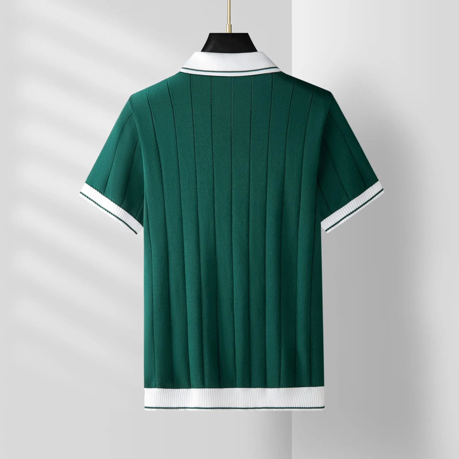 Chamonix Knit Tee — Forest Green (view 2)