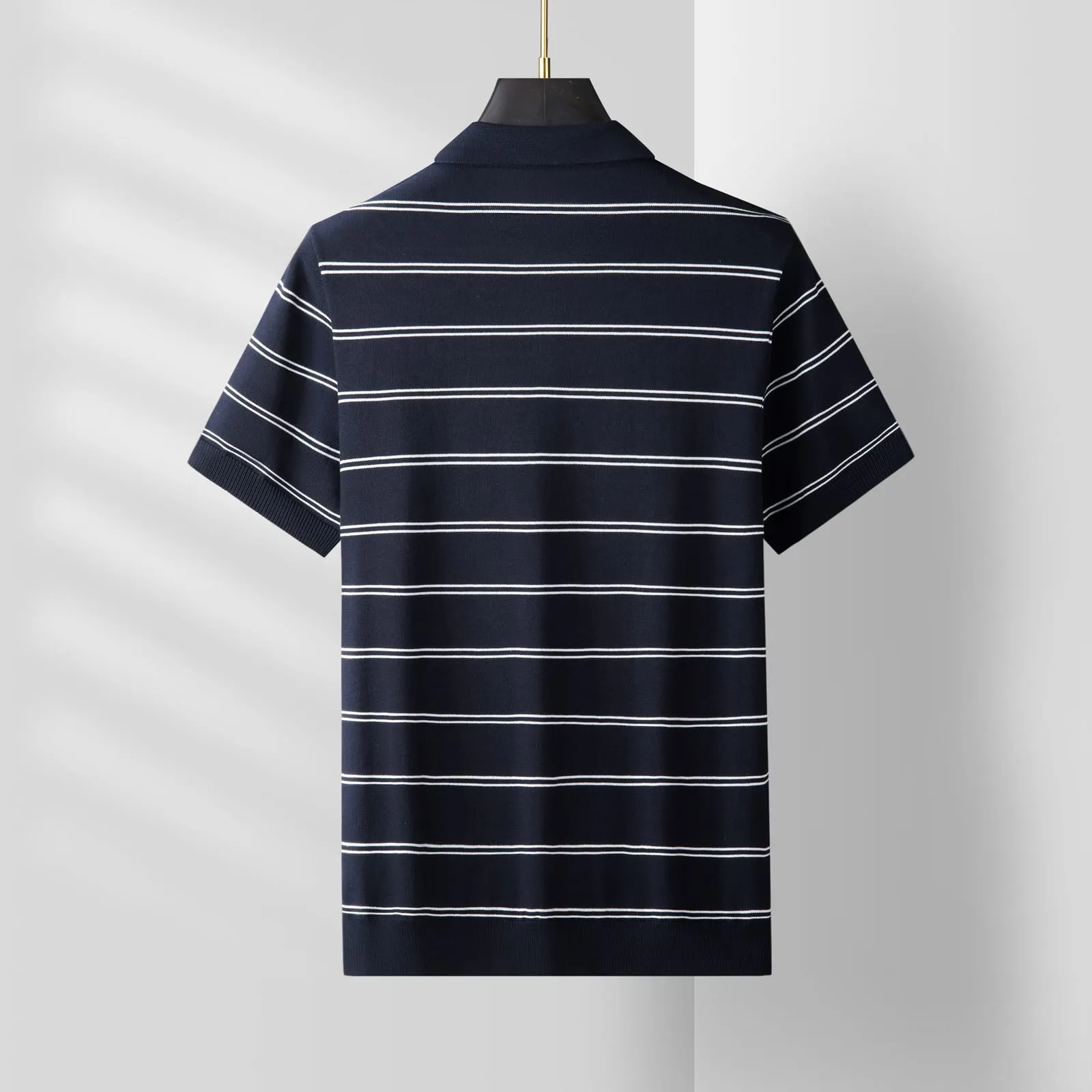 Aspen Fine-Knit Tee — Navy (view 2)
