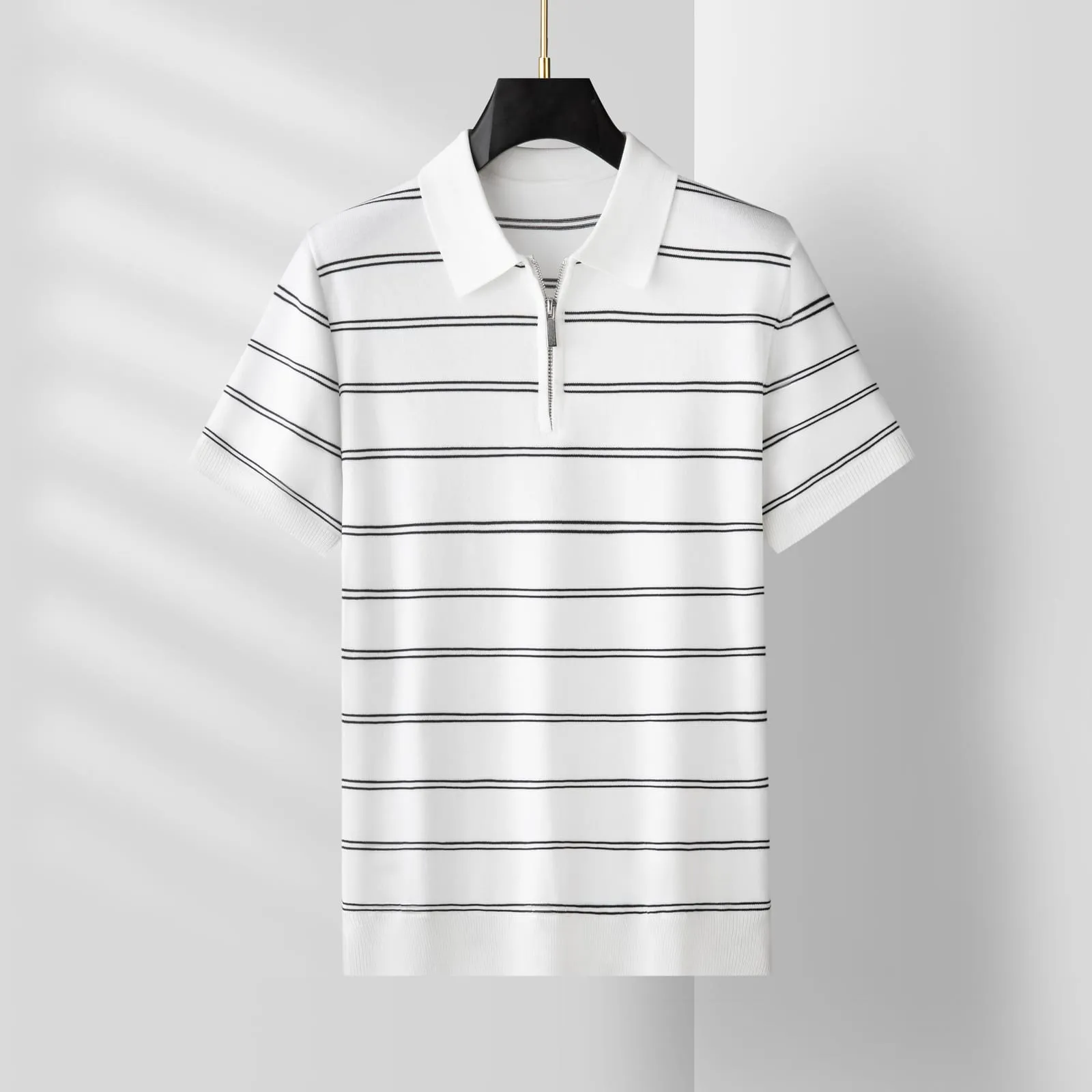 Aspen Fine-Knit Tee — White (view 1)