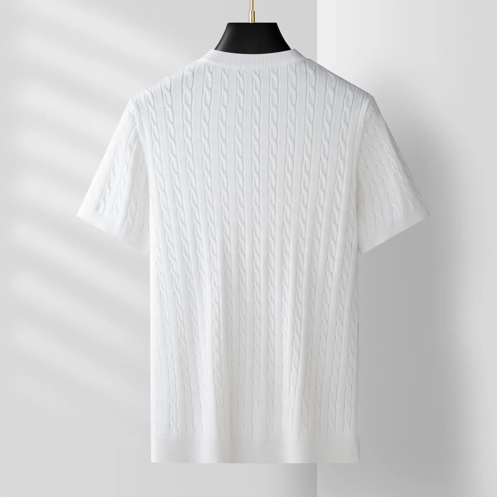 Lugano Fine-Knit Tee — White (view 2)