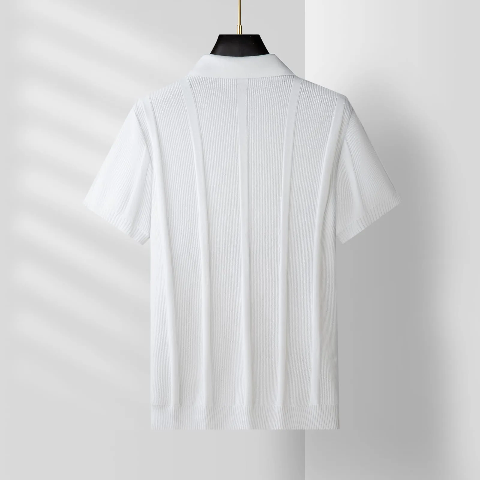 Zermatt Fine-Knit Tee — White (view 2)